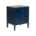 Painted Wood Storage Nightstand With Drawers