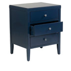 Painted Wood Storage Nightstand With Drawers