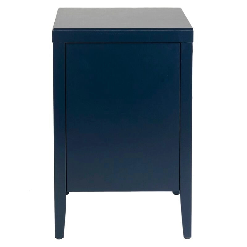 Painted Wood Storage Nightstand With Drawers