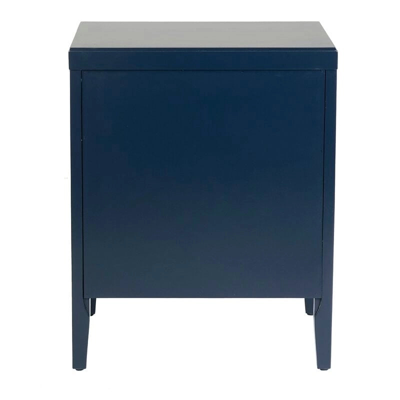 Painted Wood Storage Nightstand With Drawers