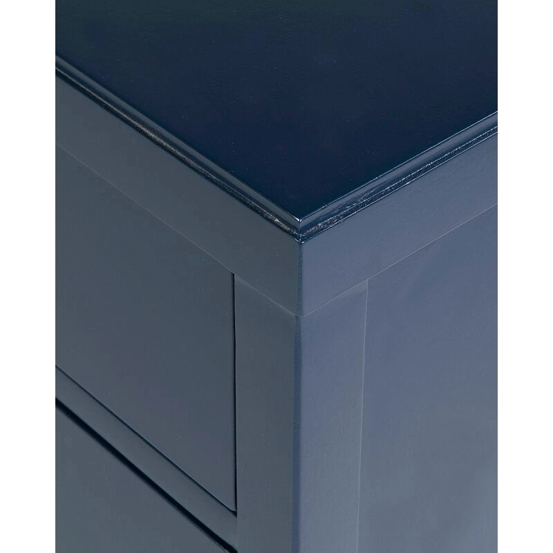 Painted Wood Storage Nightstand With Drawers