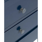 Painted Wood Storage Nightstand With Drawers