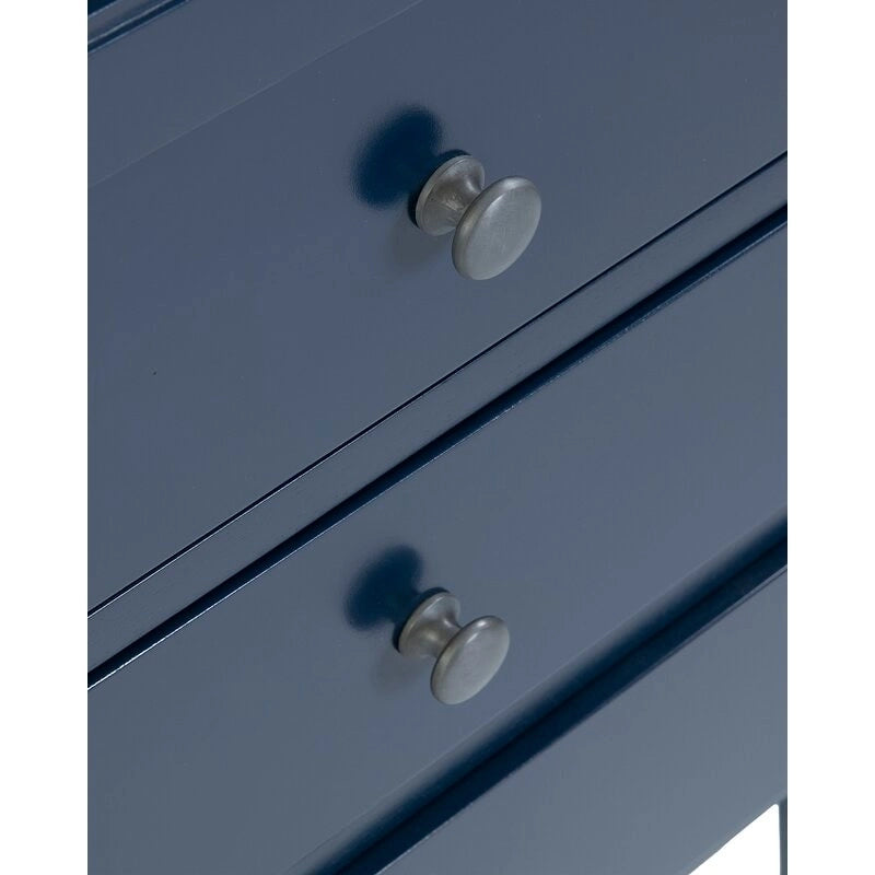 Painted Wood Storage Nightstand With Drawers