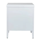 Painted Wood Storage Nightstand With Drawers