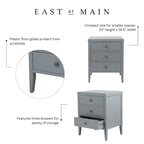 Painted Wood Storage Nightstand With Drawers