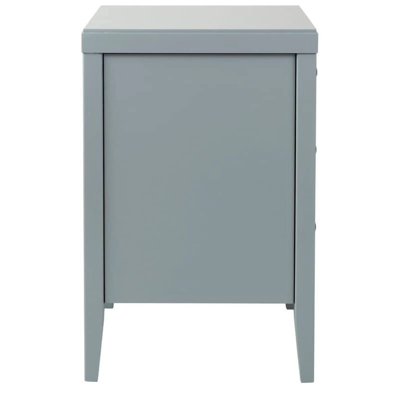 Painted Wood Storage Nightstand With Drawers
