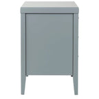 Painted Wood Storage Nightstand With Drawers