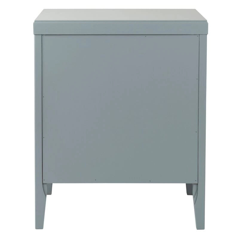 Painted Wood Storage Nightstand With Drawers