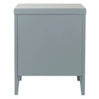 Painted Wood Storage Nightstand With Drawers