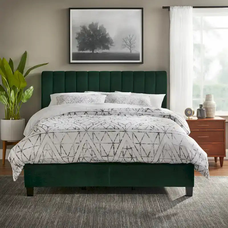 Channel-tufted Queen Bed