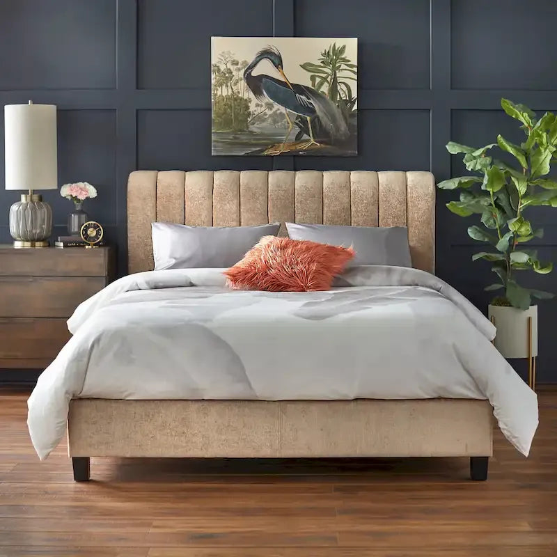 Channel-tufted Queen Bed