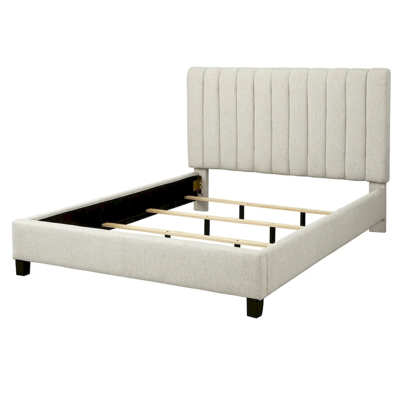 Channel-tufted Queen Bed