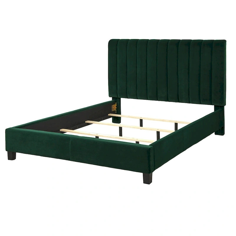 Channel-tufted Queen Bed