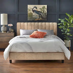 Channel-tufted Queen Bed