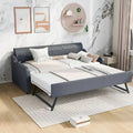 Upholstery Daybed with Trundle and USB Charging Design