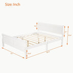 Full Queen Twin Size Wood Platform Bed