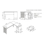 Farmhouse 61-inch L-shape Desk