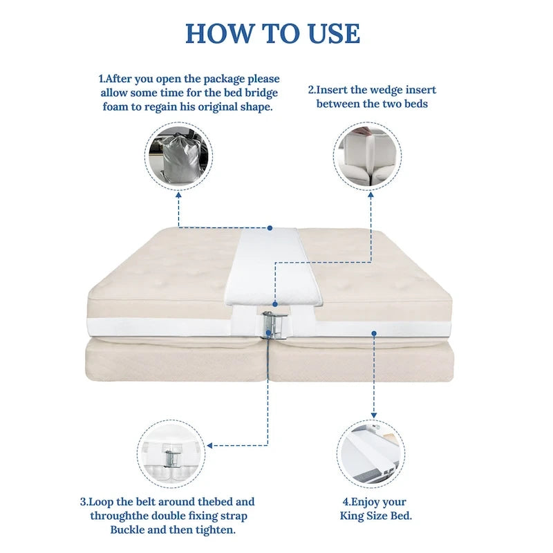 Bed Bridge Twin to King Converter Kit (NOT BED)