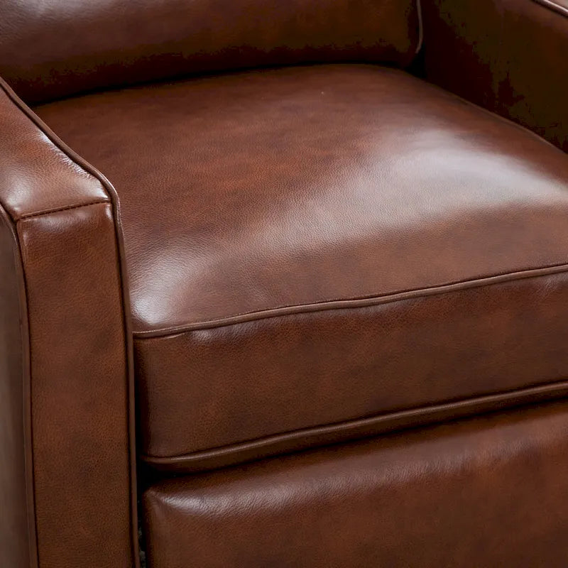 Pushback Recliner Chair, Fabric Armchair Push Back Recliner with Rivet Decoration, Single Sofa Accent Chair