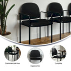 Comfort Stackable Steel Side Reception Chair with Arms