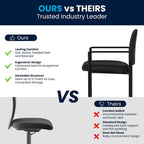 Comfort Stackable Steel Side Reception Chair with Arms