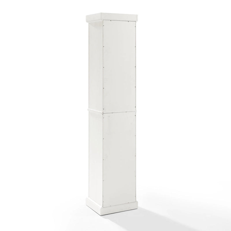Tall Linen Cabinet Distressed White
