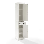 Tall Linen Cabinet Distressed White