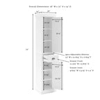 Tall Linen Cabinet Distressed White