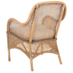 Coastal Rattan Accent Chair with Cushion - 23.4 W x 24.8 L x 32.7 H - 23Wx25Dx33H