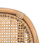 Coastal Rattan Accent Chair with Cushion - 23.4 W x 24.8 L x 32.7 H - 23Wx25Dx33H