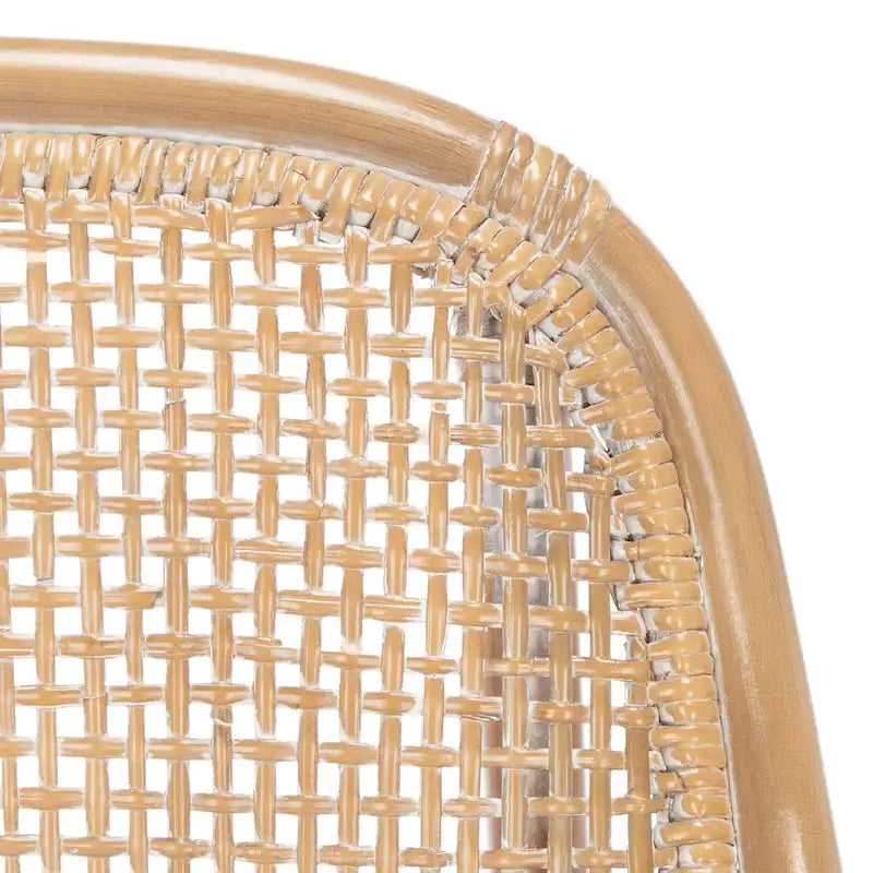 Coastal Rattan Accent Chair with Cushion - 23.4 W x 24.8 L x 32.7 H - 23Wx25Dx33H