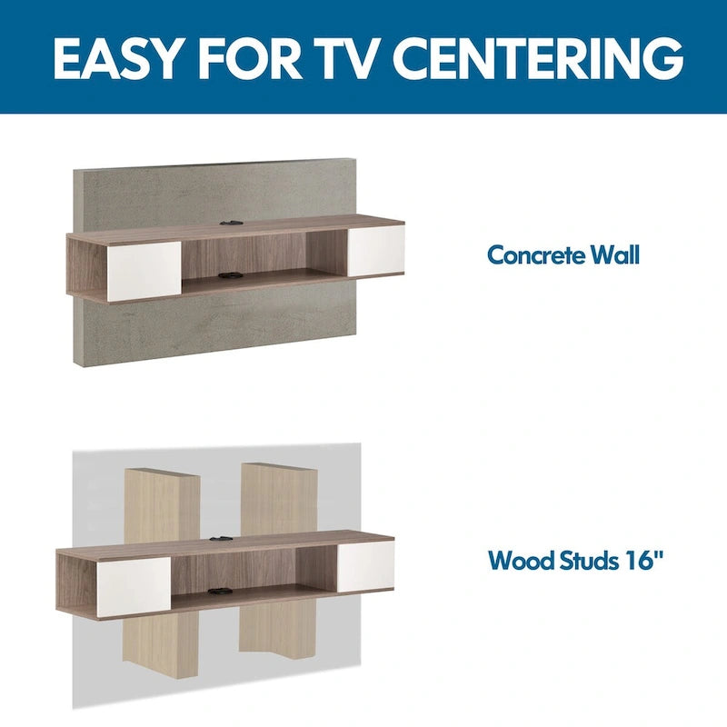 Floating TV Stand Entertainment Center Media Console TV Shelf - 39.4