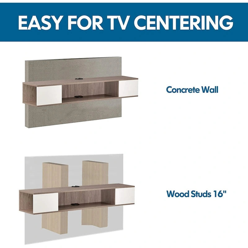 Floating TV Stand Entertainment Center Media Console TV Shelf - 39.4