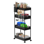 4-Tier Slim Rolling Pull-Out Storage Utility Cart with Wheels