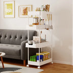 4-Tier Slim Rolling Pull-Out Storage Utility Cart with Wheels