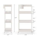 4-Tier Slim Rolling Pull-Out Storage Utility Cart with Wheels