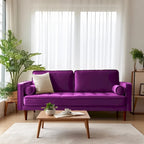 70 Velvet Square Arm Sofa