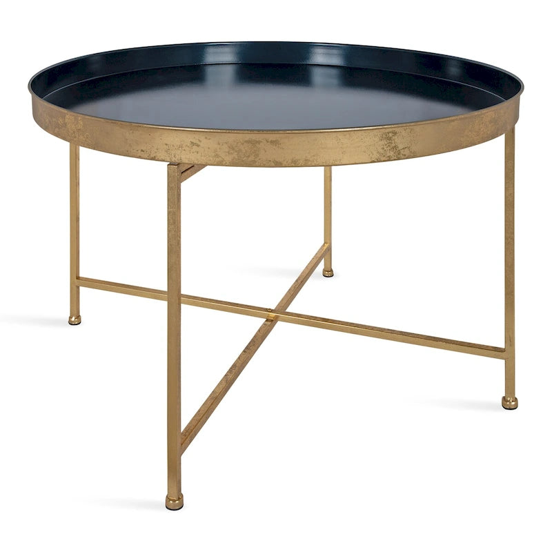 Round Metal Coffee Table - 28.25x28.25x19
