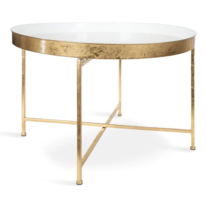 Round Metal Coffee Table - 28.25x28.25x19