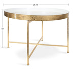 Round Metal Coffee Table - 28.25x28.25x19