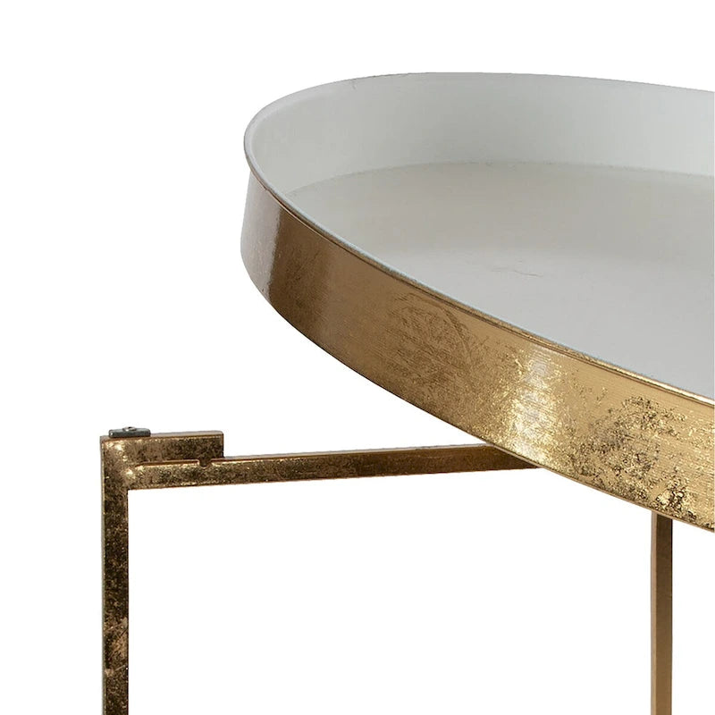 Round Metal Coffee Table - 28.25x28.25x19