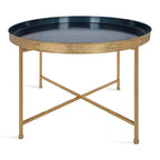 Round Metal Coffee Table - 28.25x28.25x19