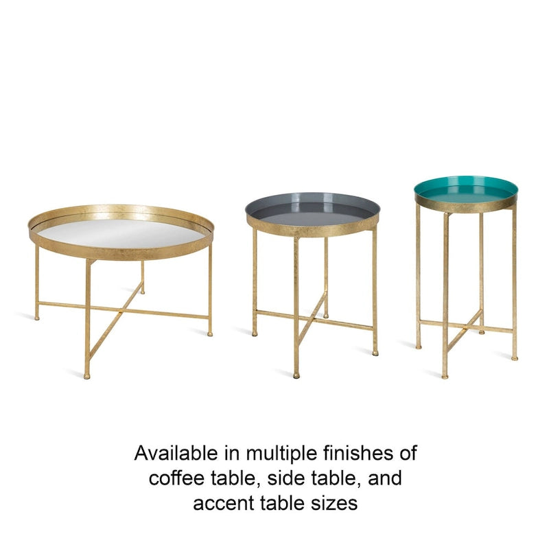 Round Metal Coffee Table - 28.25x28.25x19
