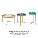 Round Metal Coffee Table - 28.25x28.25x19
