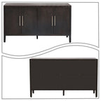 Minimalist Vintage Wooden Sideboard with Solid Pine Wood Legs