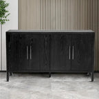 Minimalist Vintage Wooden Sideboard with Solid Pine Wood Legs