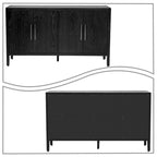 Minimalist Vintage Wooden Sideboard with Solid Pine Wood Legs