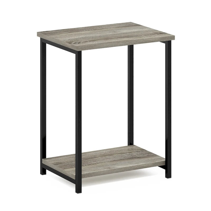 Simplistic Industrial Metal Frame End Table, 1-Pack, Espresso