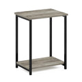 Simplistic Industrial Metal Frame End Table, 1-Pack, Espresso