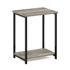 Simplistic Industrial Metal Frame End Table, 1-Pack, Espresso